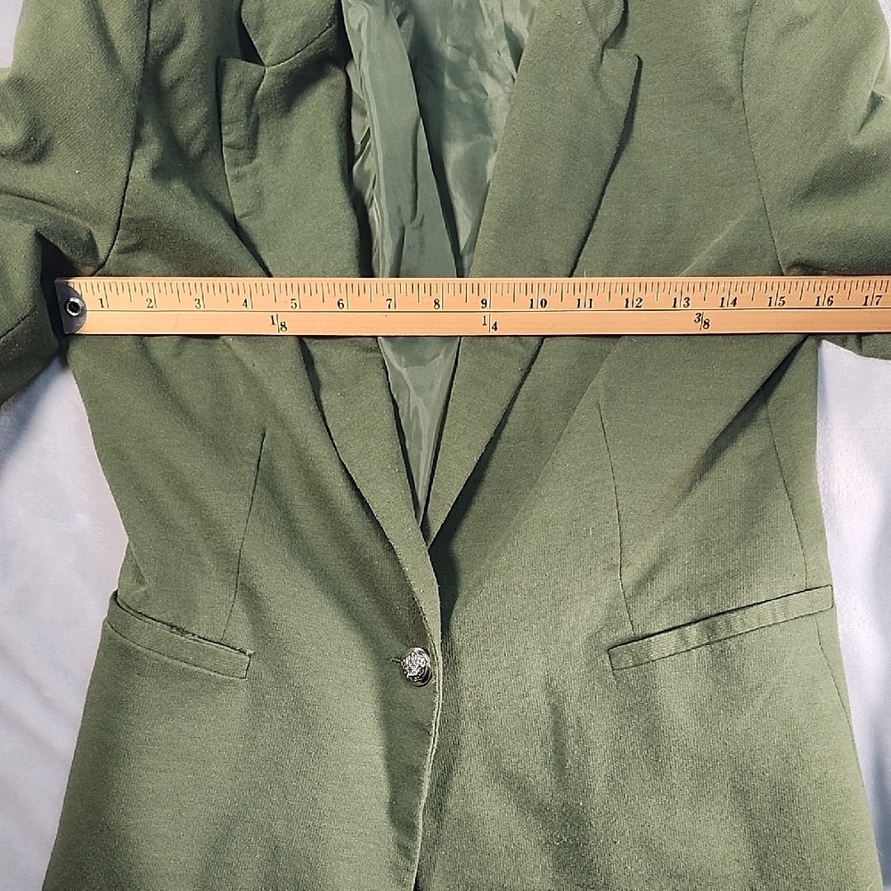 UK2LA Green Tailored Blazer with Notched Lapels - Picture 10 of 10